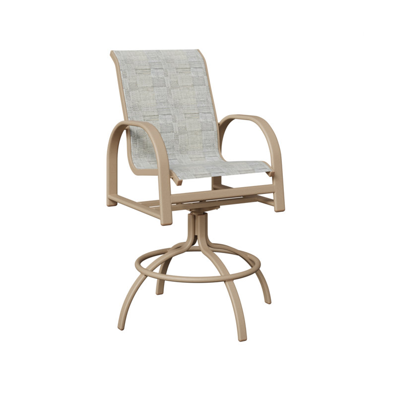 Chaise berçante pivotante en aluminium berlinois Sahara de Berlin avec tissu de luxe Solido Luxe, Sahara moucheté