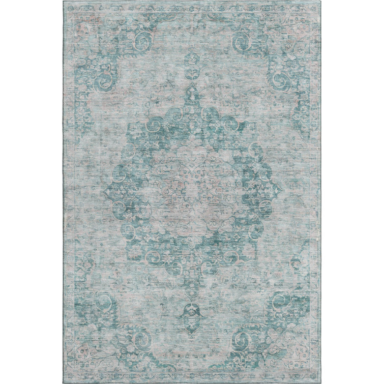 Premium Machine Washable Larock AMF1238 Global Rug