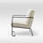 Industrial Metal Accent Chair with Horizontal Channeling-1447797548