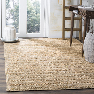 Arlette Natural Fiber Hand Woven Jute Solid Color Rug
