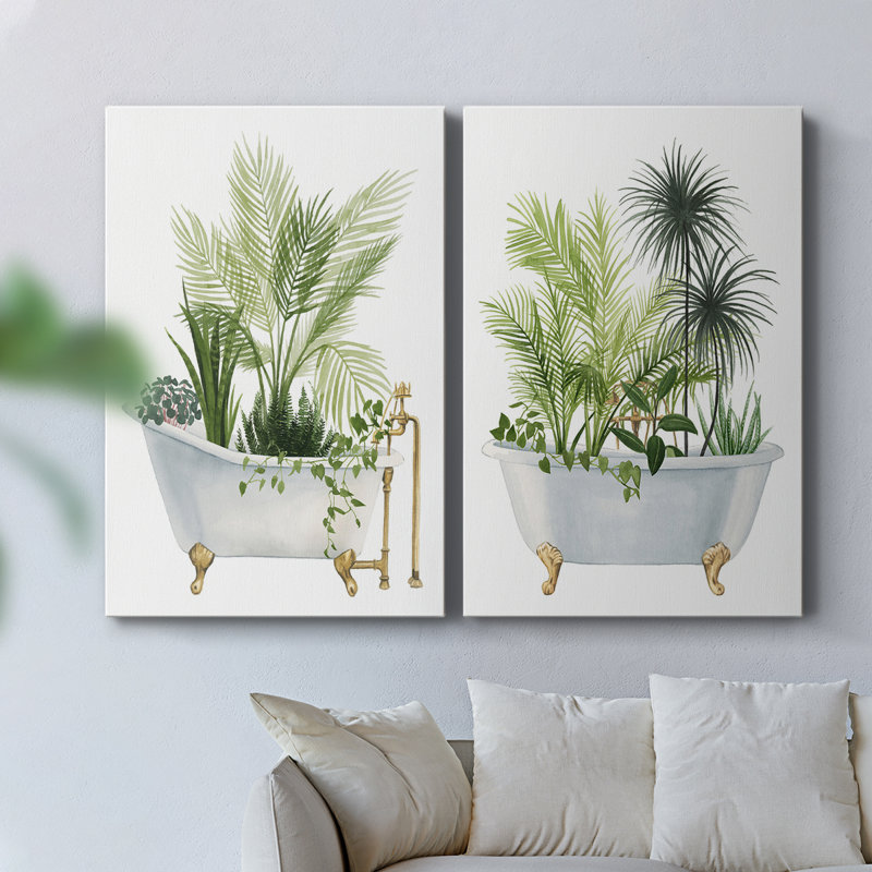 Plant Plant I - Toile tendue avec châssis de qualité supérieure - Prêt à être accroché, H 36 po x l 24 po