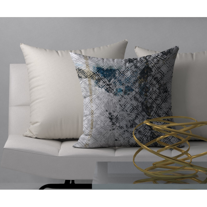Abstract Reversible Throw Pillow, 18" x 18"