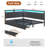 Corner Bed Frame With Led Light And Charging Station, Line Fabric Upholstered Bed With 2 Underbed Storage Drawers, Modern Daybed No Box Spring Needed/noise-free, Grey-1177235443