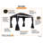 Sojag Black Polyester Curtains for Gazebo