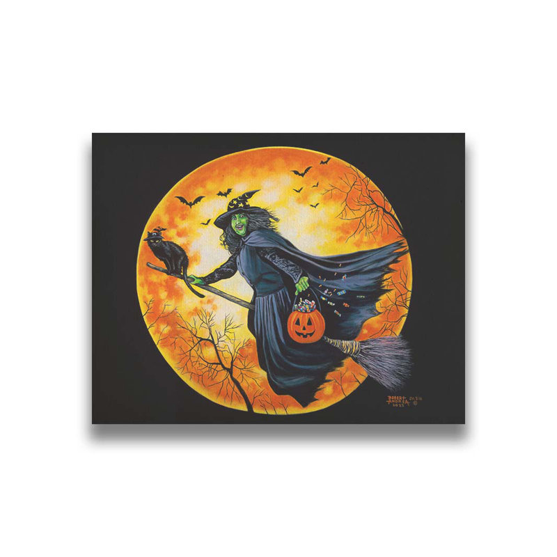 «Moonlight Flight» par Robert Andrea, H 8 po x l 10 po x P 1 po, Sans cadre en métal