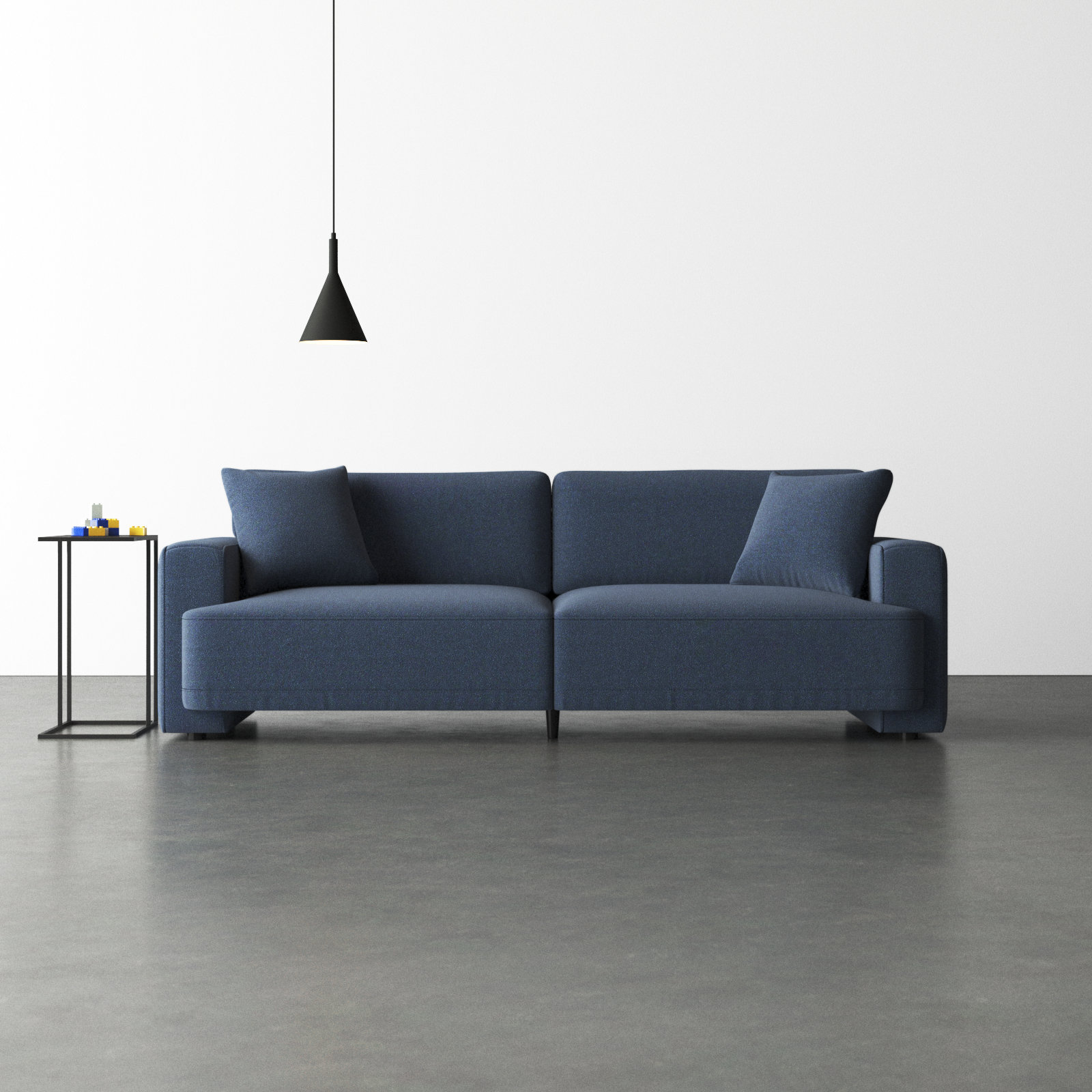 Ives 90" Linen Sofa, Elite Indigo