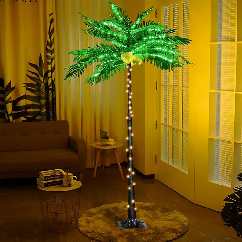 Palm Tree With Glowing Coconuts, Dimmable 400 LED Lights,...