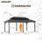 Sunjoy 12 ft. x 20 ft. Cedar Framed  Gazebo with Alum. Hardtop-97832233-97832232