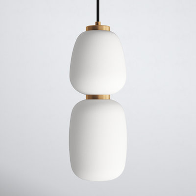Kace 2 Light Glass Dimmable LED Pendant