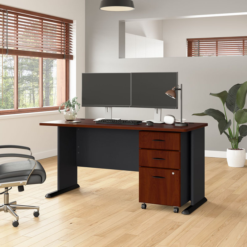 Bureau Series, Cerise / galaxie, H 30 po x l 60 po x P 27 po