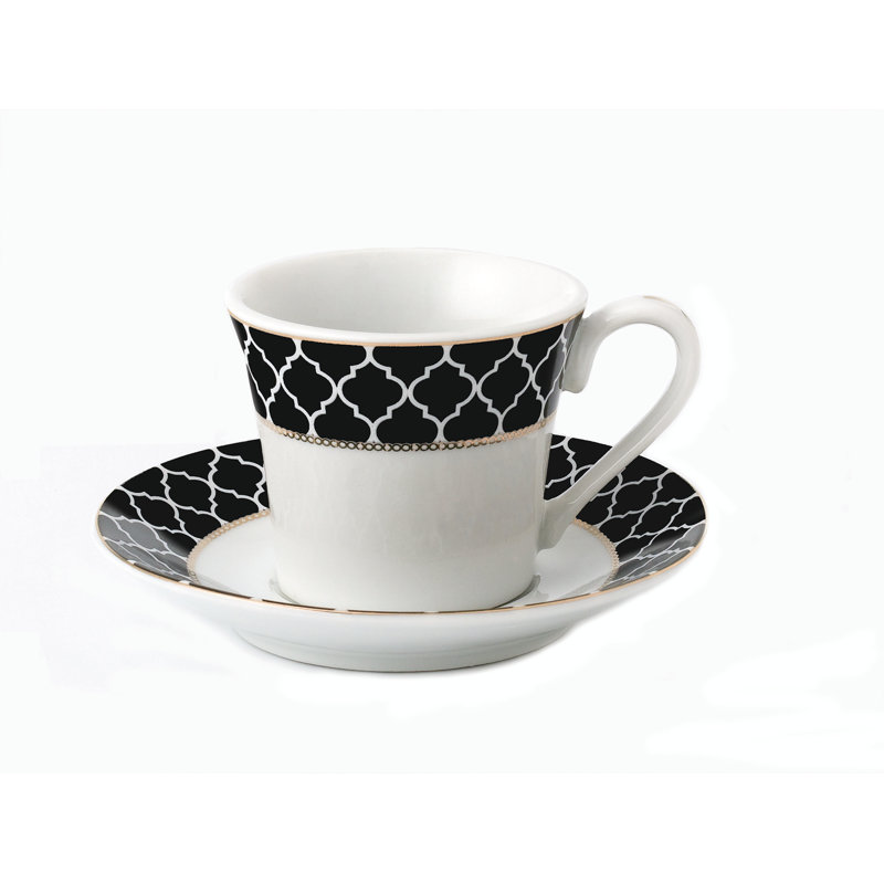Porcelain Espresso Cup and Saucer