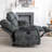 Quiteris 86.6" W Contemporary 3-Seater Manual Reclining Sofa with Hidden Cup Holders-1951128592