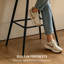 Velvet Upholstered Bar Stools with Armrests-1819114152