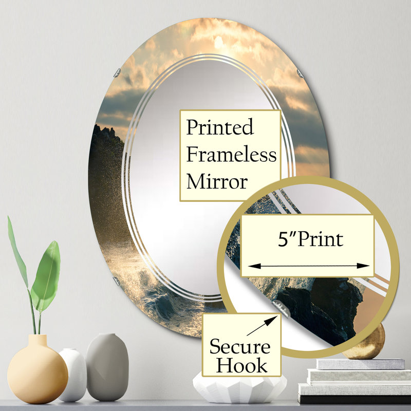 Miroir mural Big Wave, 30 po x 20 po