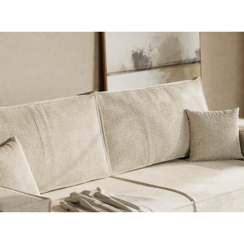 3 Seater Reclining Sofa, Light Grey Polyester/Chenille