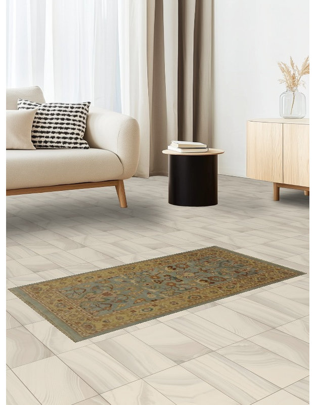 Tapis décoratif égyptien antique bleu antique Ziegler 2x3