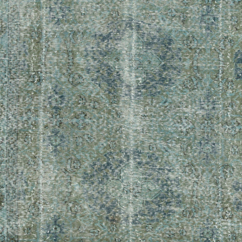 Tapis bleu sarcelle 4,7 x 8,2 pi. Tapis turc fait à la main. Décoration intérieure moderne