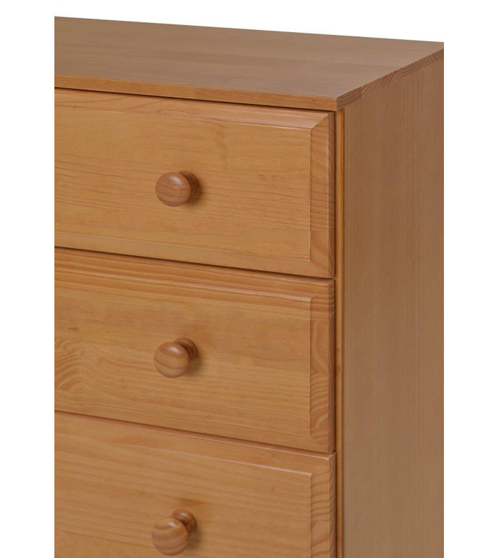 Commode 5 tiroirs Alayna, Naturel