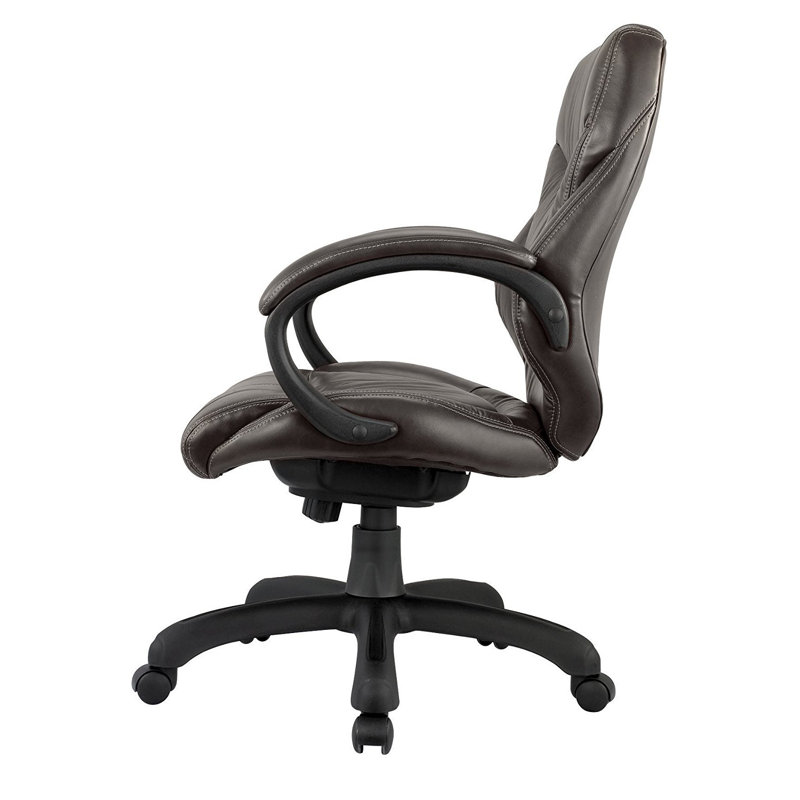 Fauteuil de direction en cuir véritable Tauber, Noir