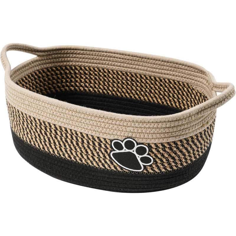 Petits paniers tissés pour organiser le panier de rangement en corde avec poignée, H 1,97 po x l 5,83 po x P 17,52 po