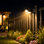 Luminaire de sécurité à détecteur de mouvement imperméable à énergie solaire 45 DEL à haute luminosité pour patio