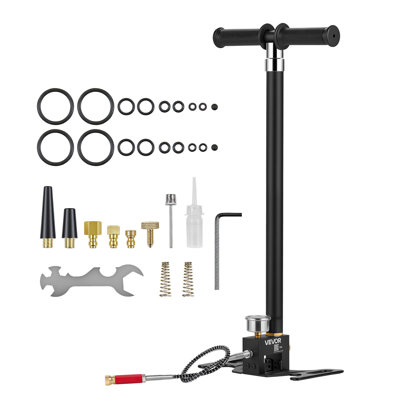 Pompe à main PCP, étrier de remplissage de carabine à air comprimé haute pression à 4 étages, capacité maximale de 40 MPa, 5800 PSI, avec filtre à huile, jauge de pression, corps en acier inoxydable, pour le remplissage des pneus de balles de peinture