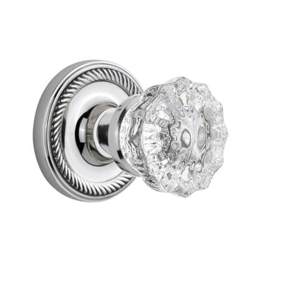 Rope Rosette with Crystal Door Knob