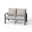 Causeuse d'extérieur en aluminium avec coussins-1716180815