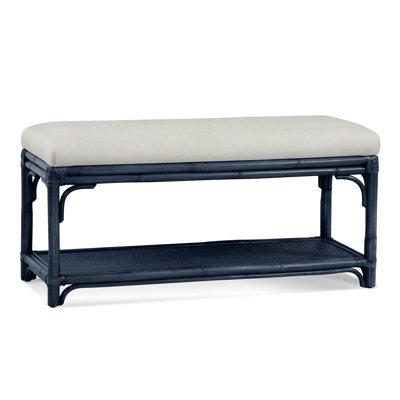Summer Retreat Wicker Shelf Storage Bench