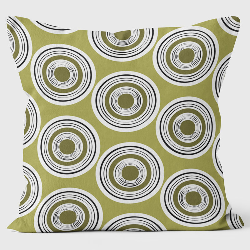 Circles - Abstract Cushion, Green
