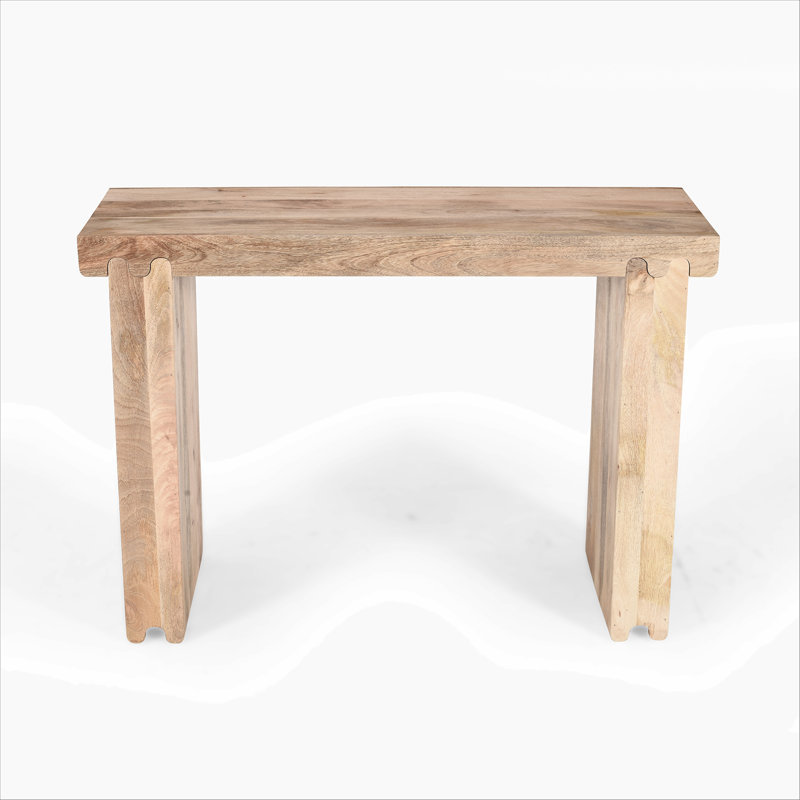 Farmhouse Mango Wood Entryway Table, Natural