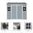 Resin Outdoor Storage Shed Waterproof Shed With Floor, Two Windows And Lockable Door Gray-114977535