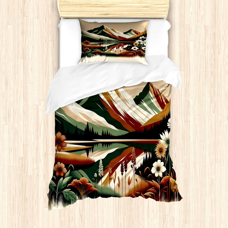 Lake Duvet Cover, Twin Duvet Cover + 1 Standard Shams