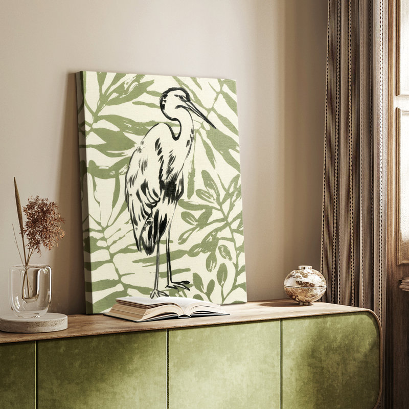 Retro Parlor Heron III - galerie Cavas sur mesure, H 18 po x l 12 po