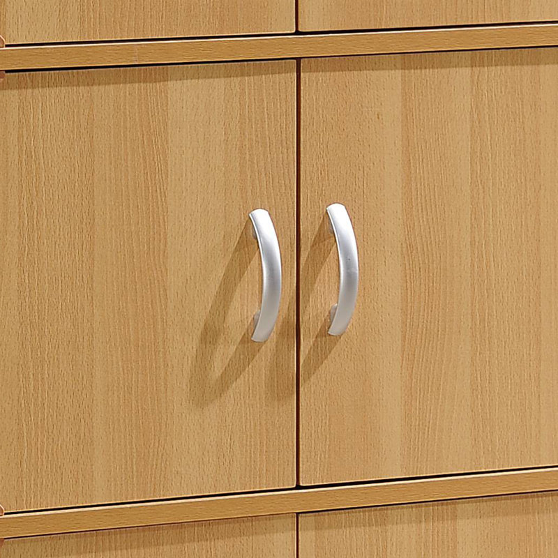 Beech Wood 6-Door Lockable Office Storage Cabinet