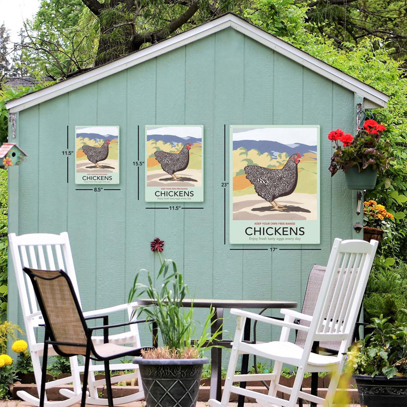 Keep Free Range Chickens Metal Sign