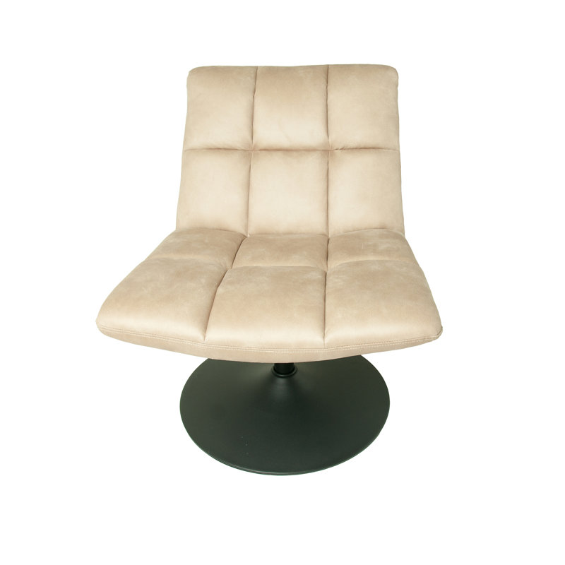 Birt Upholstered Swivel Accent Chair, Beige