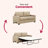  Bohumir 73 in. Pull Out Full Sleeper Sofa Bed with USB/Outlet, Beige