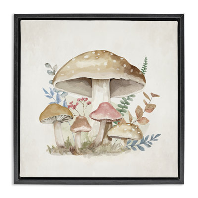 Cadre flottant neutre champignon champignon, design par Mollie B.