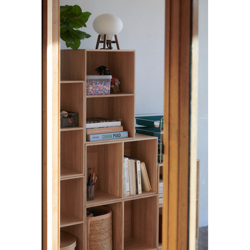 Mogens Kock B98 Solid Wood Bookcase, (2 Shelves) 14.17"H x 21.26"W x 12.6"D