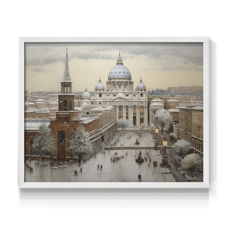 Chirstmas Art-CCCXXXV -Framed Print - Restickable, H 8 po x l 10 po, Blanc