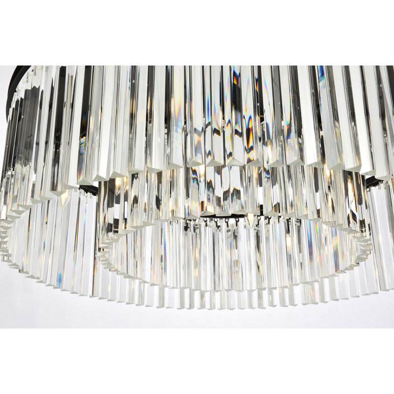Dahlonega Flush Mount, Mocha Brown, Crystal (Clear)