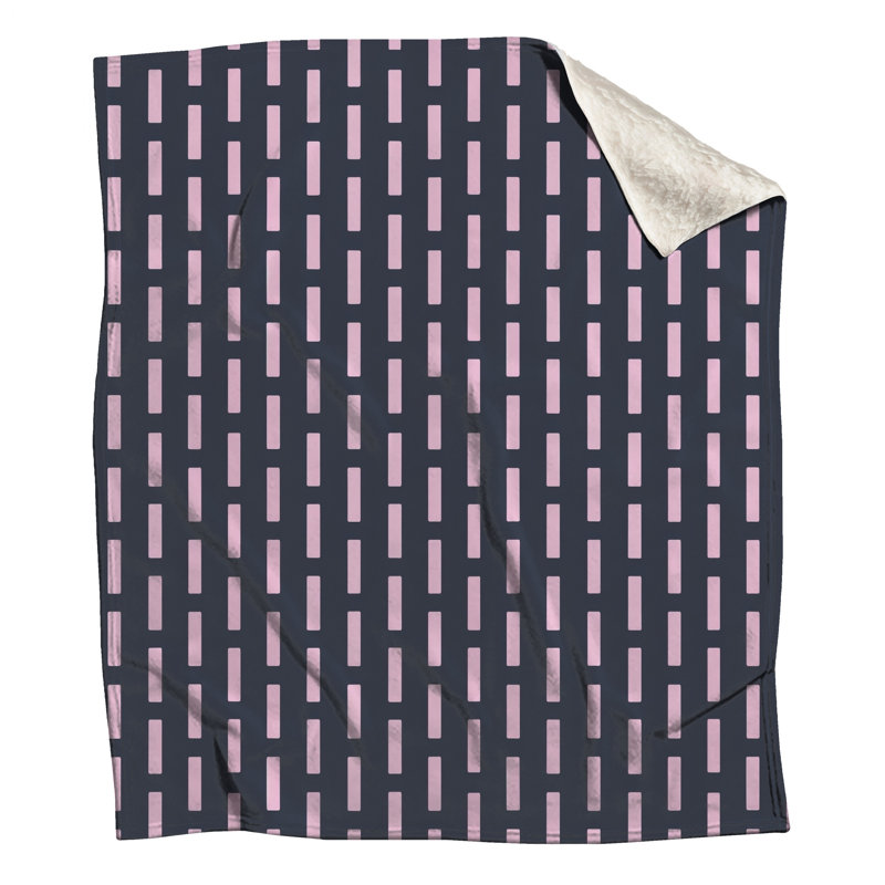 Pink Vertical Rectangles Blankets, 50in W x 60in H