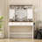 Farmhouse Dressing Table Makeup Table with Lighted Mirror and Makeup Drawer