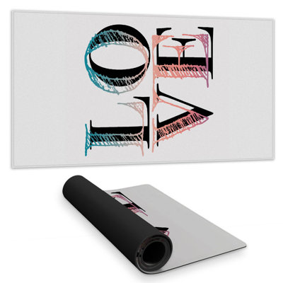Colorful love - 15.75"x31.50" Desk mat