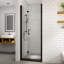 Porte de douche pliante sans cadre avec verre transparent 36 "- 37 1/4" x H 72 "-102499946