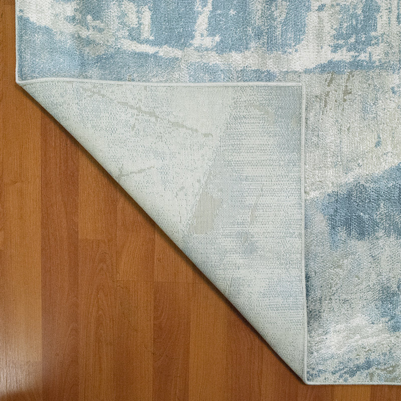 Tapis bleu Diaonetta, Rectangle 3 pi 11 po x 5 pi 7 po