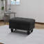 Banc repose-pieds rectangulaire avec rangement, repose-pieds capitonné à boutons avec rangement caché, repose-pieds rembourré à garniture rivetée pour le salon du vestibule