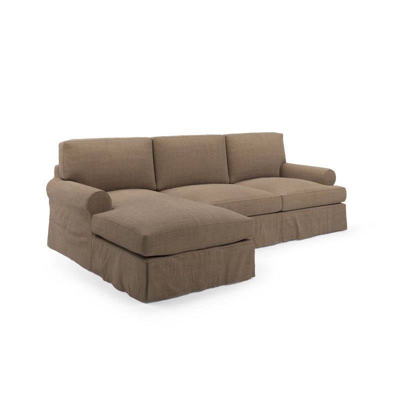 Studio 3 Sectional Chaise, Nevis Khaki Polyester Blend