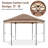 12 pi. L 12 pi. D Pavillon de jardin hexagonal avec filet en filet-63574633